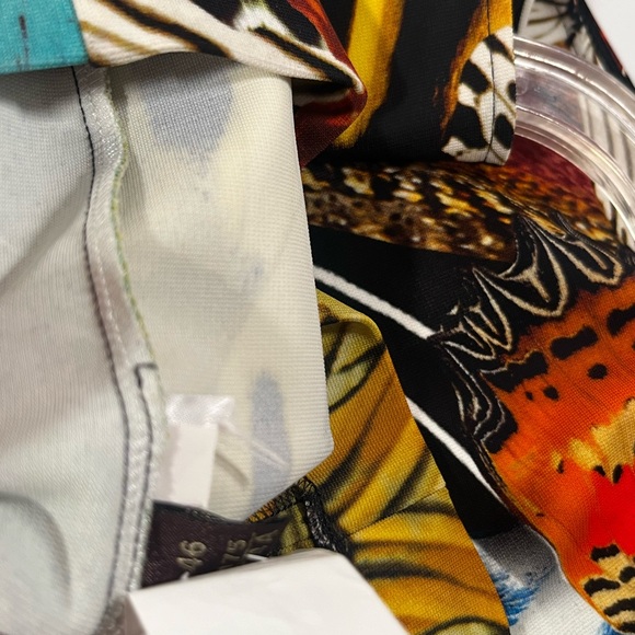 🦋 Roberto cavalli Class EUC butterfly dress large 14 - Picture 11 of 16